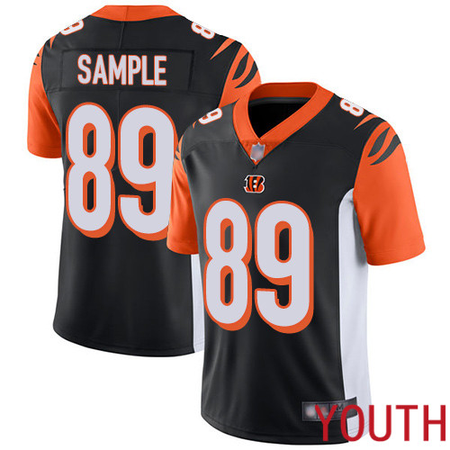 Cincinnati Bengals Limited Black Youth Drew Sample Home Jersey NFL Footballl #89 Vapor Untouchable->youth nfl jersey->Youth Jersey